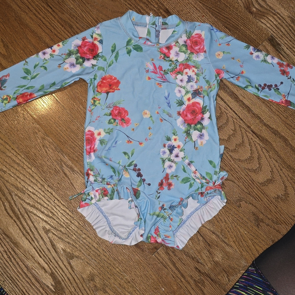 Floral Long Sleeve Swimsuit